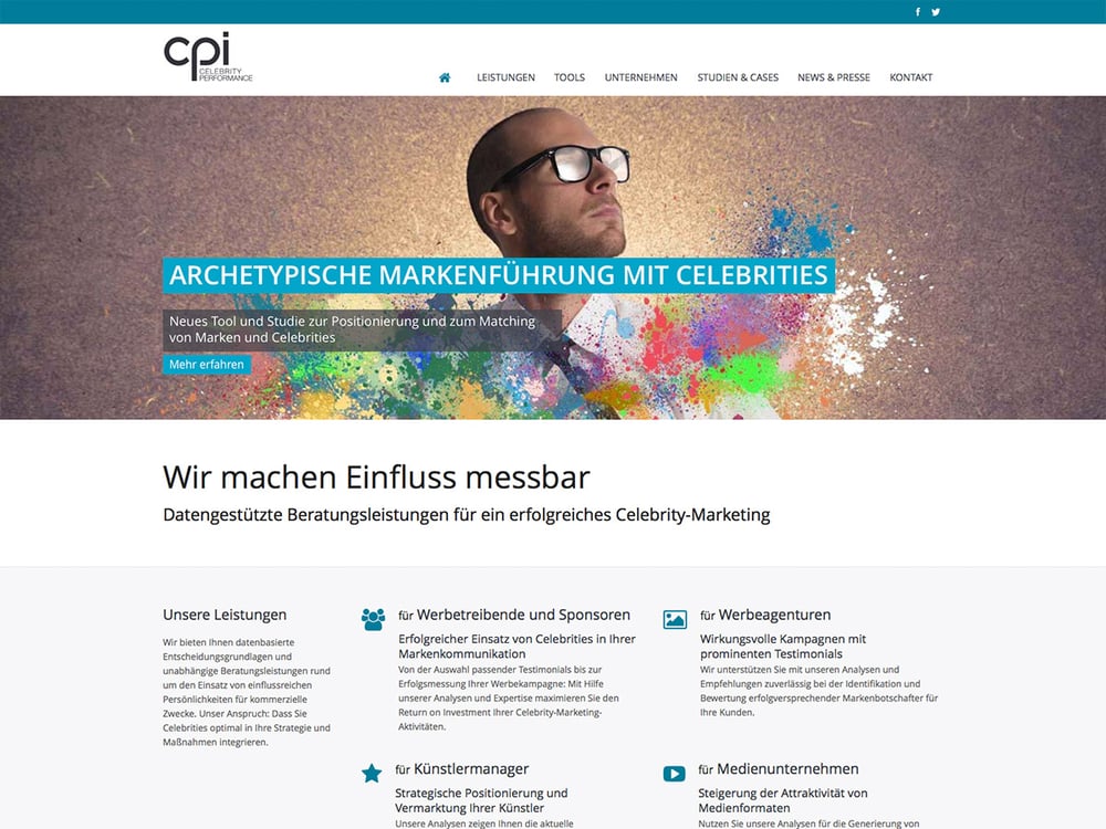 Startseite mit Revolution Slider