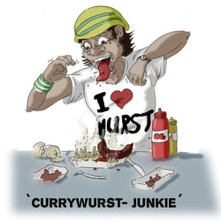 Cartoon: „Curry- Wurst- Junkee“