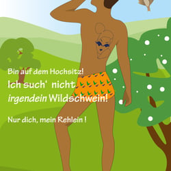 er ist auf seinem Hochsitz