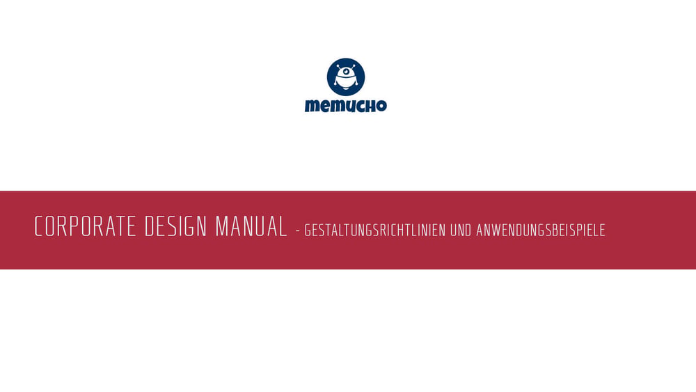 Corporate Design Manual für Brand memucho.de