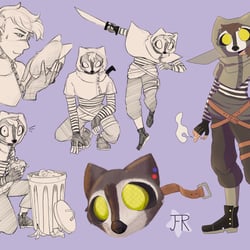 Waschbär-Dieb Character