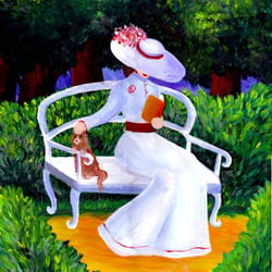 Lesende Dame
