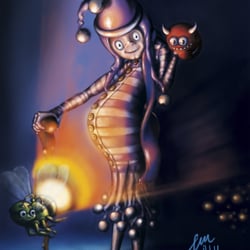 „wer wird hier von wem hypnotisiert“ – Jugenbuch Illustration Kunst