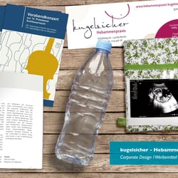 Klinikum Ernst von Bergmann – Werbemittel / Hebammenpraxis Kugelsicher – Corporate Design