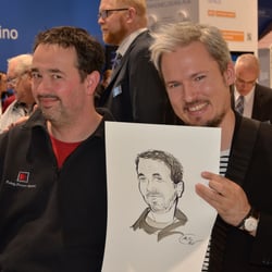 Messe Karikaturist | Hekatron