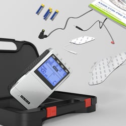 Raupe Designstudio: 3D-Visualisierung des TENS EMS Kobigeräts STIM-PRO X9+