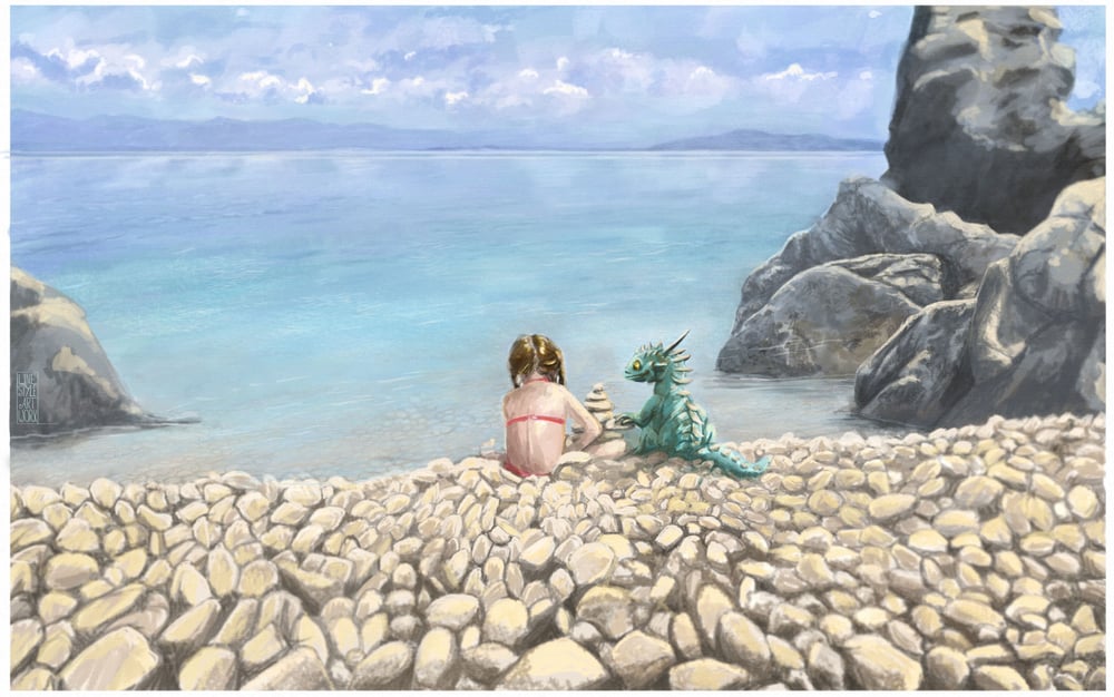 Buddies by the Sea