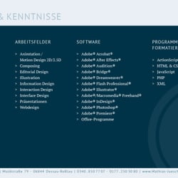 Portfolio . Leistungen & Kenntnisse