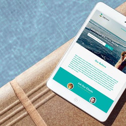 Tablet-Ansicht der responsiven Webseite