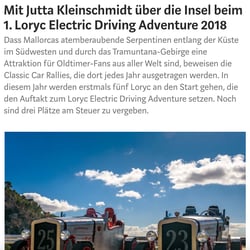 Blog über das Loryc Electric Driving Adventure mit Jutta Kleinschmidt