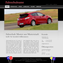 Ein sehr einfaches Design für eine Fahrschule