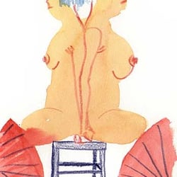 Illustration flächig Aquarell