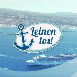 Gesamte Sendungsverpackung und Logodesign zu „Leinen Los“, einer Kreuzfahrtsendung