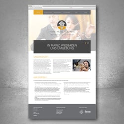 Passend zu den von uns entwickelten Printmedien wurde die dazugehörige Website im gleichen Erscheinungsbild gestaltet.