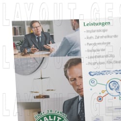 Rechtsanwalt, Rechtskanzlei, Kanzlei Flyer erstellen | Layout gestalten