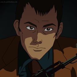 Deckard führt den Voight-Kampff-Test durch (Figur ich, Maschine Alex Zwerger)