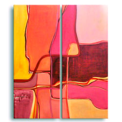 Kunsprojekt – Diptychon (Gouche/Acrylfarben) „Happiness“