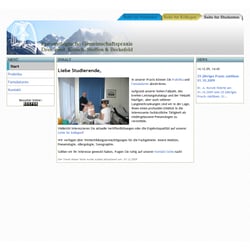 Startseite des Website-Abschnitts für Studenten