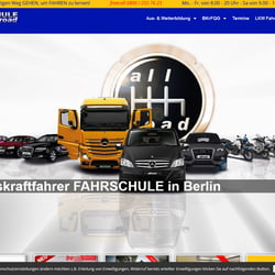 Webseite Fahrschule allroad Berufskraftfahrer