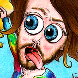 CARTOON mit Tusche und Polychromos