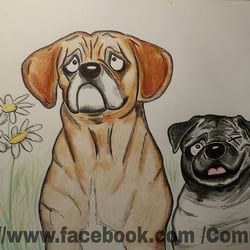 Puggle und Mops mit Faber Castell