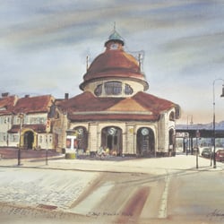 S-Bhf. Mexikoplatz, Aquarell, 29,5×40,5 cm, 1994