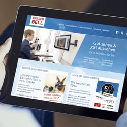 Responsive Webdesign für einen Optiker im Auftrag der WOW-GmbH Unternehmenskommunikation