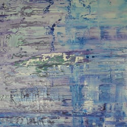 Meine kleine Insel im Lauf  der Zeit  100 × 140 cm
