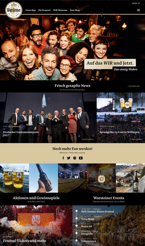 Warsteiner Website