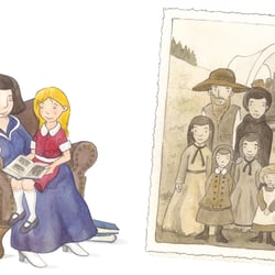 Illustration für ein Bilderbuch über das Leben Laura Ingalls Wilders, erscheint bei Steiner Korea in Südkorea