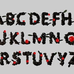 wachsende Typografie für einen Abspann