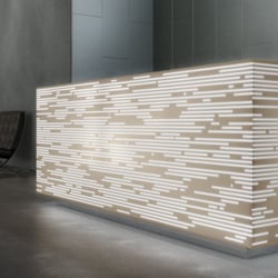 Motiv 04.14.2 rückseitig aus Corian gefräst und hinterleuchtet.
