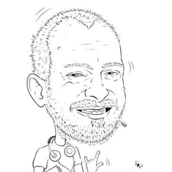 A friend of mine 4 (pencil and ink on carton, adobe illustrator)