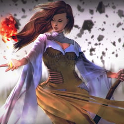 2d concept art mage female