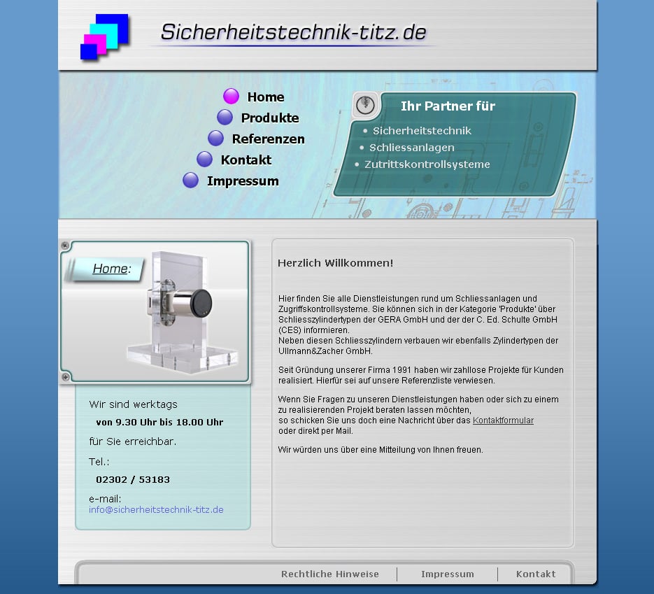 Innovative, schlanke Website (HTML/CSS/PHP)