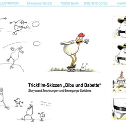 Trickfilmfiguren „Bibu und Babette“ (Bewegungsstudien)