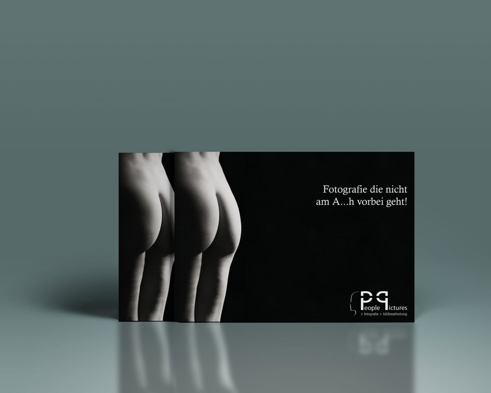 Flyer DIN A6: People-Pictures – Fotografie die nicht am Arsch vorbei geht