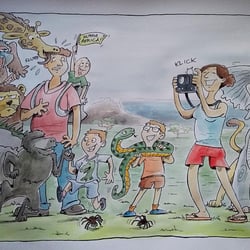 Illustration als Geschenk für eine Familie