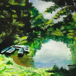 Gouache Skizze