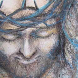 Acryl, Bleistift und Wachsmalkreide