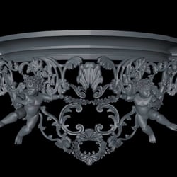 Barock Schlafgemach (Baldachin claymodell)