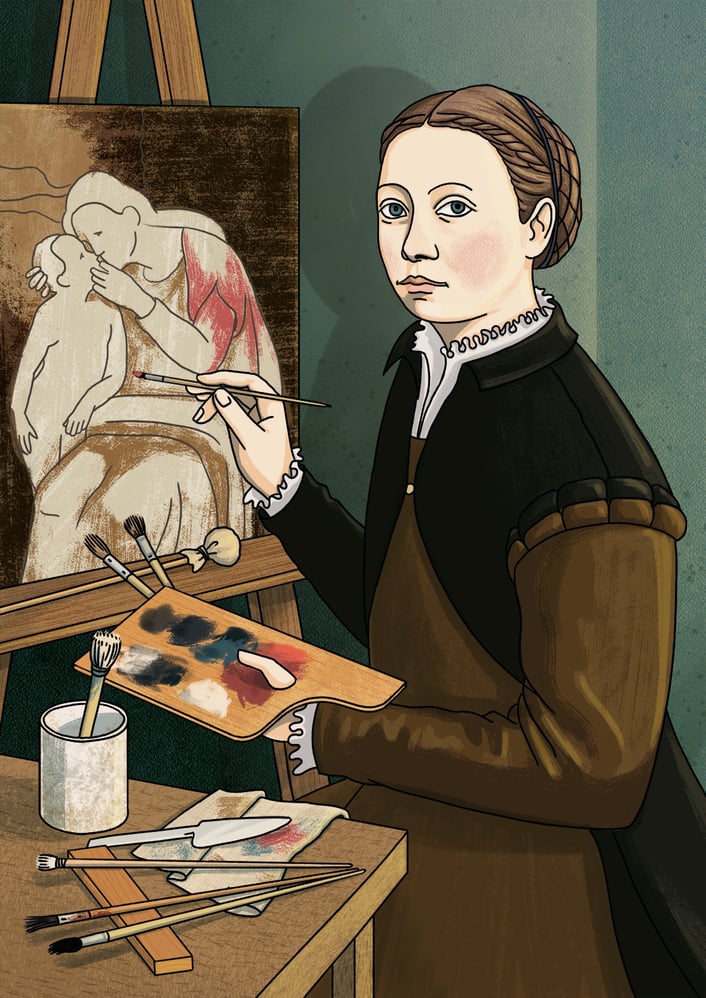 Illustration Malerin Sofonisba Anguissola