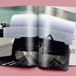 Layout für einen Artikel über die Schreibmaschine