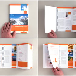Aufwändige Informations-Klappbroschüre des BGW zum Thema „Umweltaspekte Erdgas”.