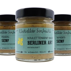 Verpackungsdesign, Etikettendesign der Senfgläser