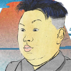 Illustration für Kleinert Illustratoren, München: Angst vor Nordkorea