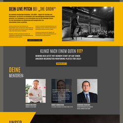 Webdesign für invest2grow