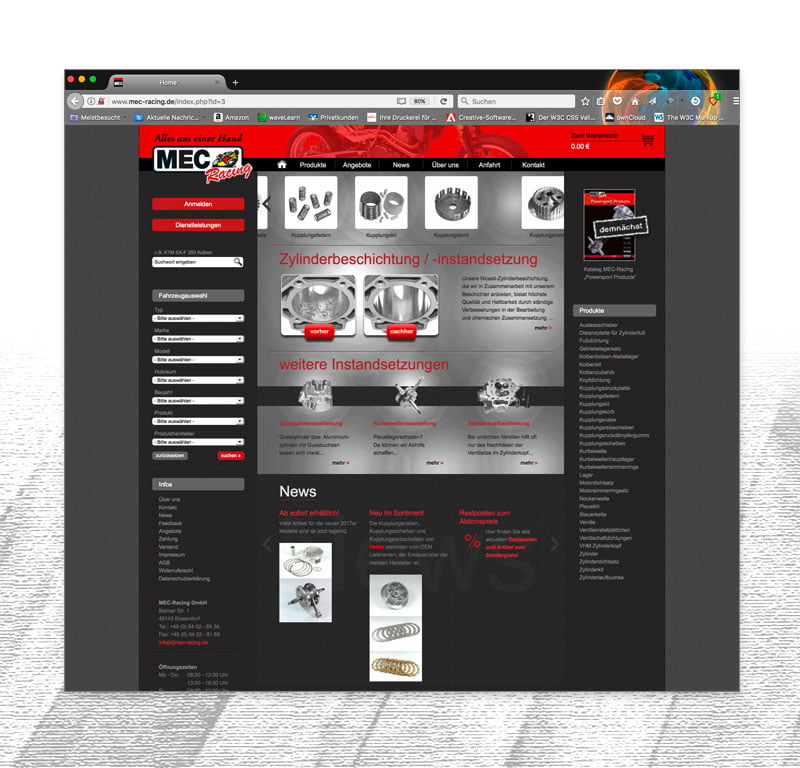 Webpräsenz MEC-Racing