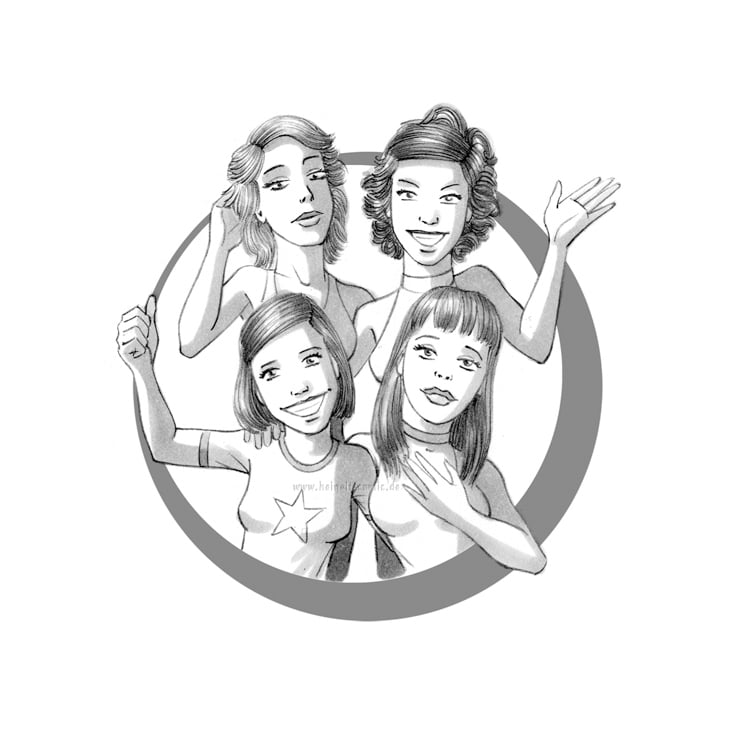 „Schulmädchen“ / Dino Entertainment AG / Logo – Illustration