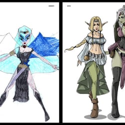 Schwestern – Vorher/ Nachher vergleich für DeviantArt.com